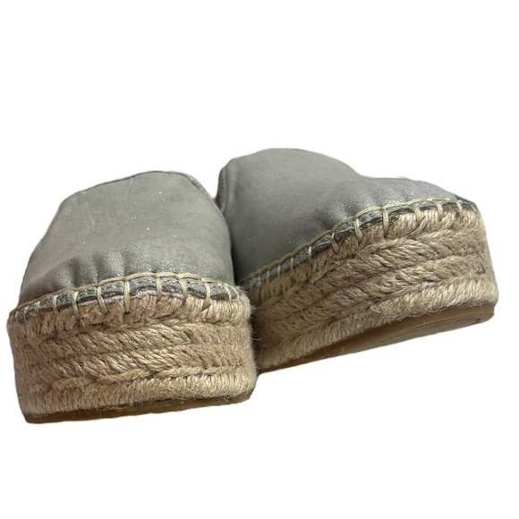 Circus by Sam Edelman Christina Silver Sparkle Slip on Espadrille Size 7 - Picture 5 of 10